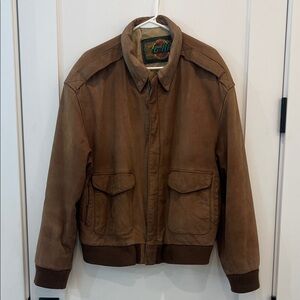 Vintage Suede Bomber Global Identity G-III Pelle Cuir